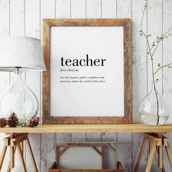 Teacher Definition Print  Teacher Wall Art  Teacher Poster  | Etsy | Etsy (US)