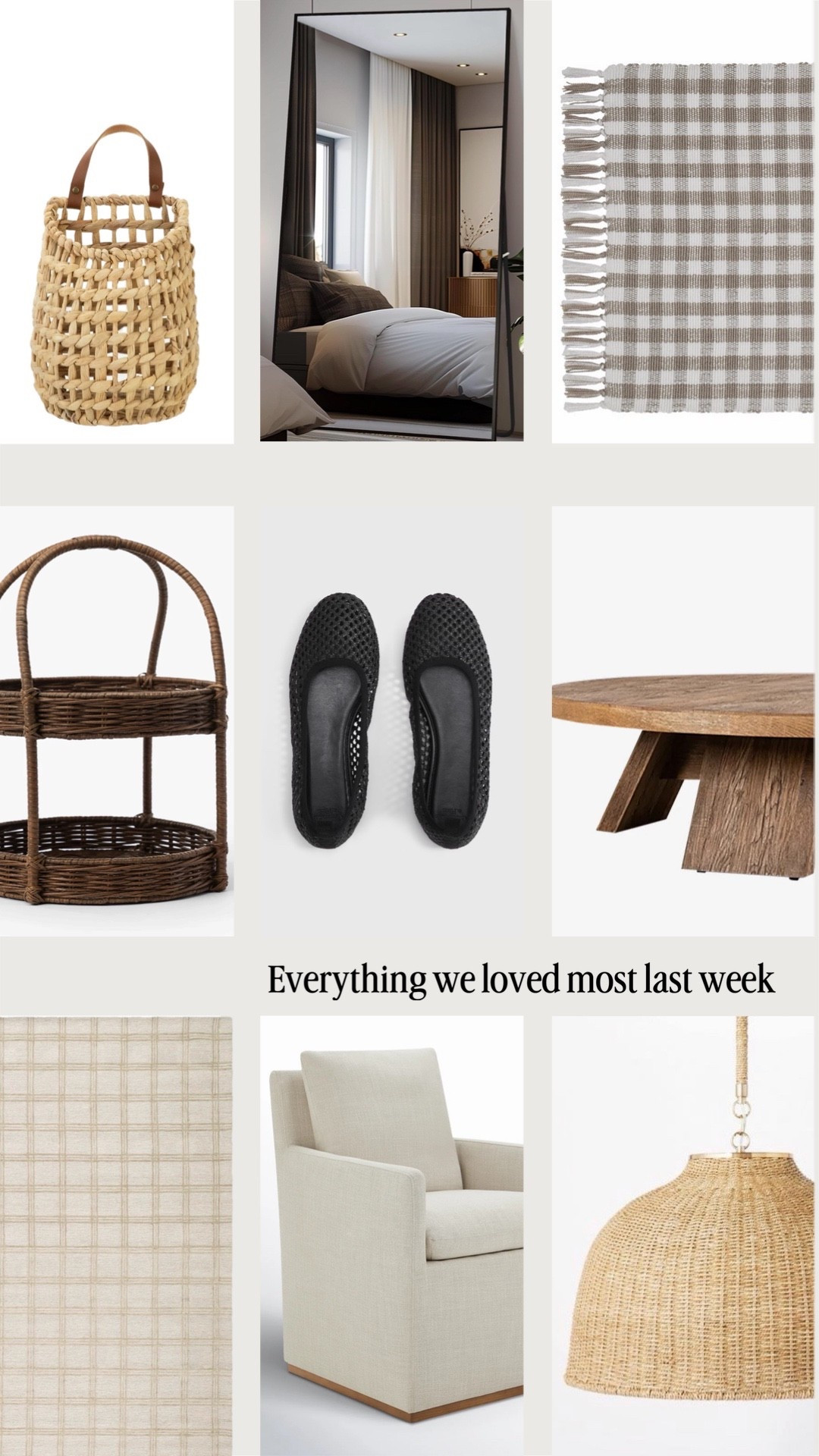 Last week’s best sellers!

Coffee table, flats, Abercrombie, sale, spring fashion, spring shoes, mesh flats, fruit tray, tiered tray, McGee Co., studio, McGee, neutral rug, plaid rug, area, rug, outdoor rug, entry, rug, front porch, rug, layered rug, basket, hanging basket, floor, mirror, pendant, seagrass, dining room, office, dining chair, rolling chair, office chair, home decor, best sellers, most loved, Wayfair, target, Amazon home ￼

#LTKSeasonal #LTKHome #LTKSaleAlert