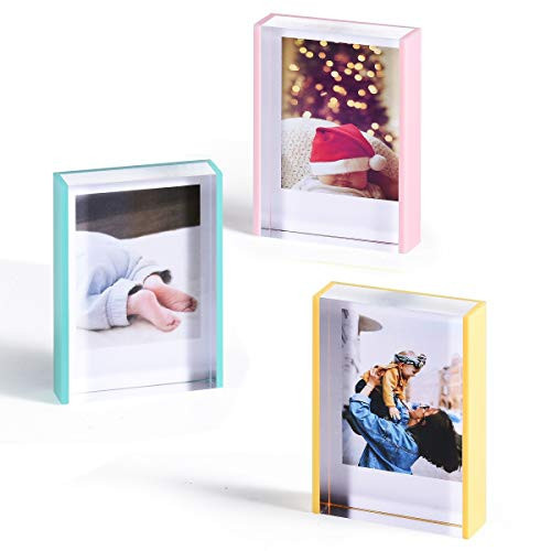 Instax Mini Film Picture Frames, 2x3 Fujifilm Polaroid Picture Frame, Mini Instax Acrylic Photo Frame, Wallet Size Instant Picture Frames, Desktop Small Photo Frame, Polaroid Photo Display Holder | Amazon (US)