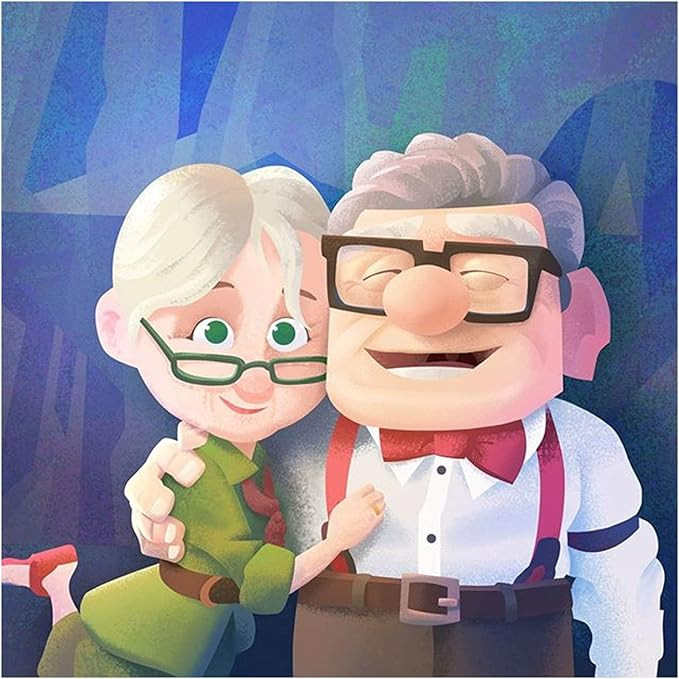Carl and Ellie Painting by Number Kit, Up Diamond Art, Romantic Wedding Photos Full Drill Crystal... | Amazon (US)