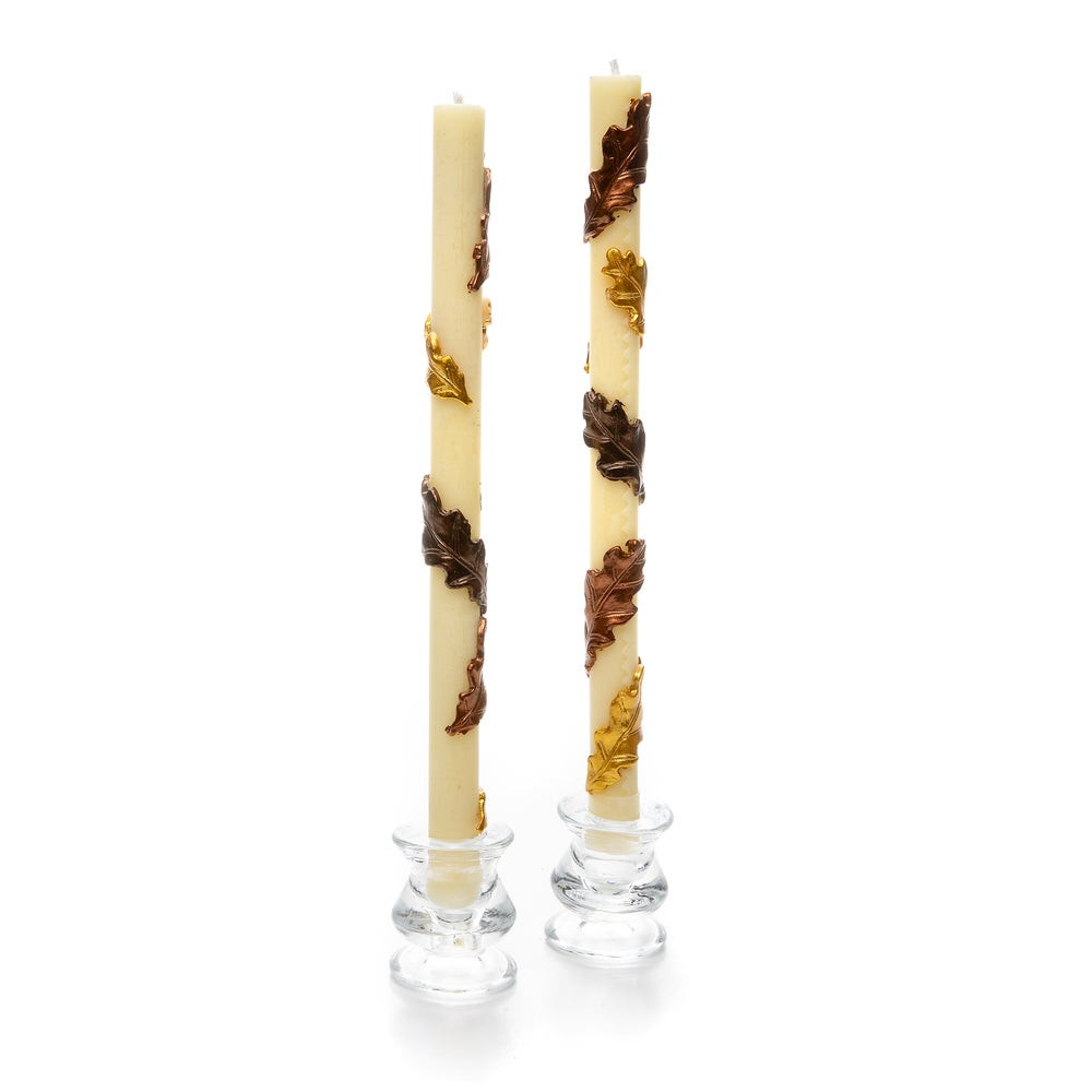 Falling Leaves Dinner Candles, Set of 2 | MacKenzie-Childs