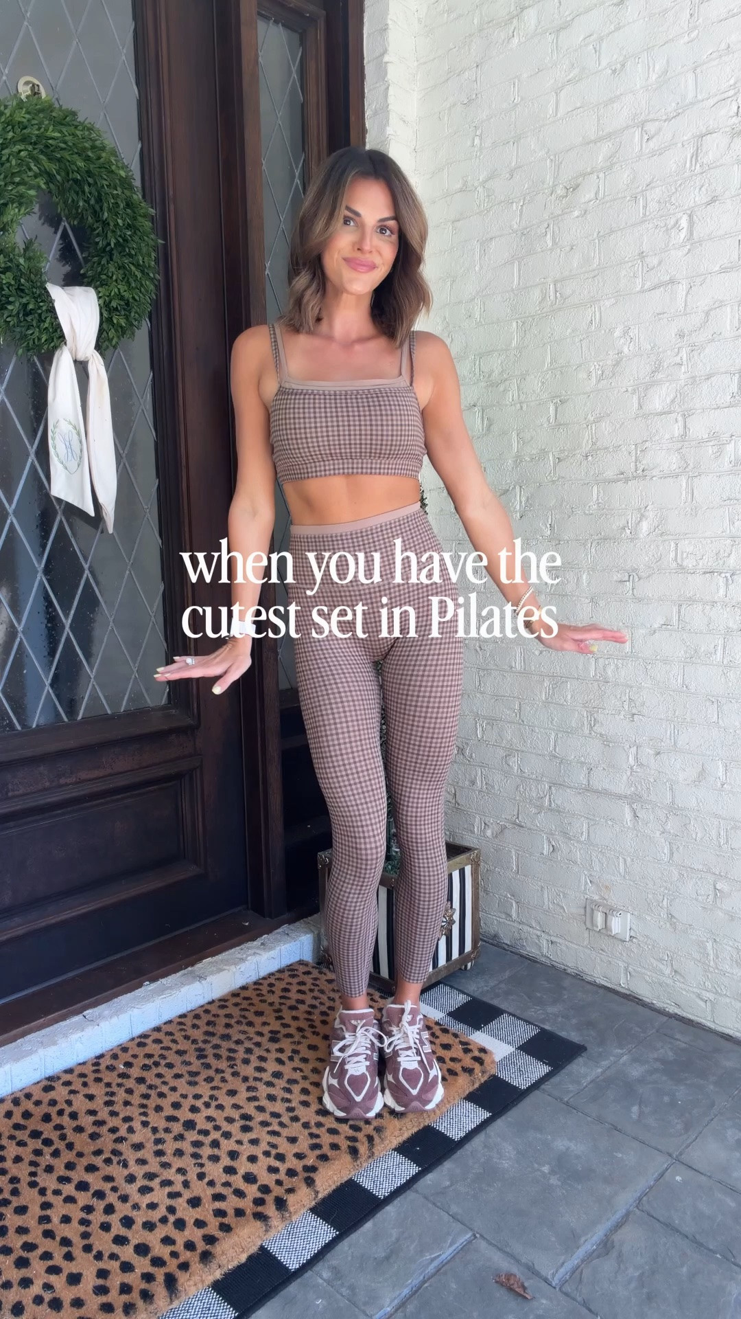 My favorite Fall workout set!!! Wore it to Solidcore last week and got so many compliments 🤎 the top also comes in a longer version if you prefer that! Wearing size medium in the top and small in the leggings!

#LTKActive