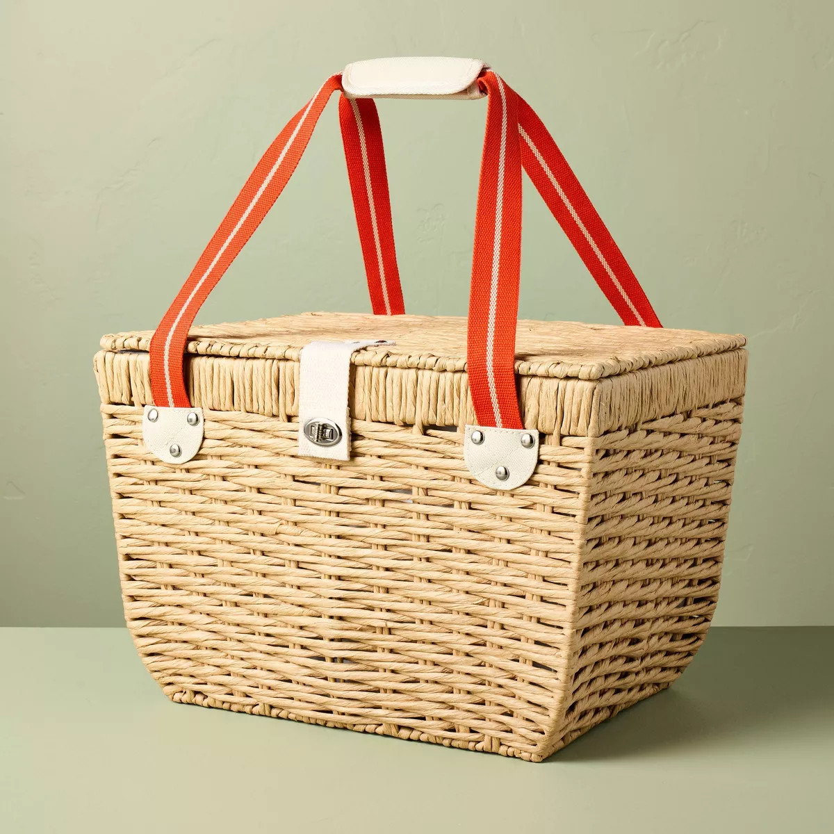 Woven Paper Picnic Basket Tote - Hearth & Hand™ with Magnolia | Target