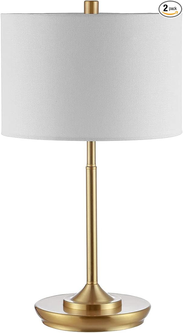 SAFAVIEH Lighting Collection Taren Modern Contemporary Brass Gold 22-inch Bedroom Living Room Hom... | Amazon (US)