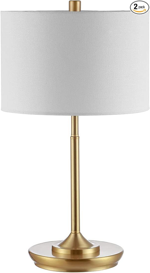 SAFAVIEH Lighting Collection Taren Modern Contemporary Brass Gold 22-inch Bedroom Living Room Hom... | Amazon (US)