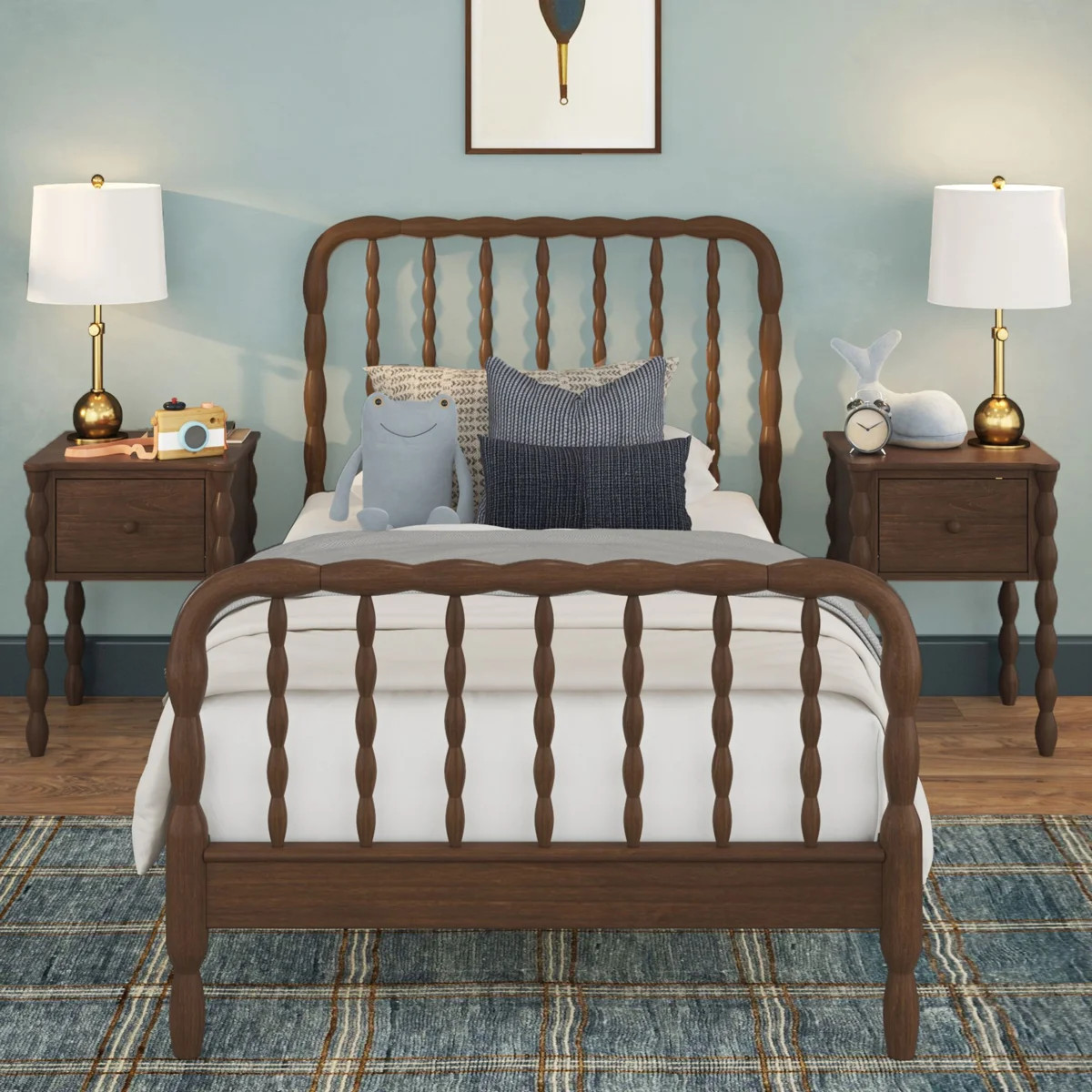 Lind Spindle Twin Solid Wood Bed | Wayfair North America
