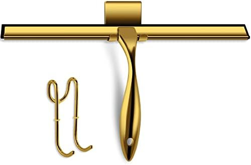 peafowl 10 inch Shower Squeegee Stainless Steel Bath Squeegee for Shower Glass Doors Bathroom Win... | Amazon (US)