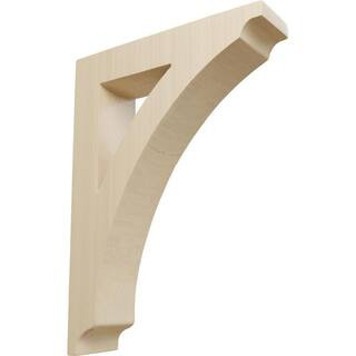 Ekena Millwork 1-3/4 in. x 9 in. x 6-1/2 in. Rubberwood Small Thorton Bracket BKTW01X06X09THRW - ... | The Home Depot