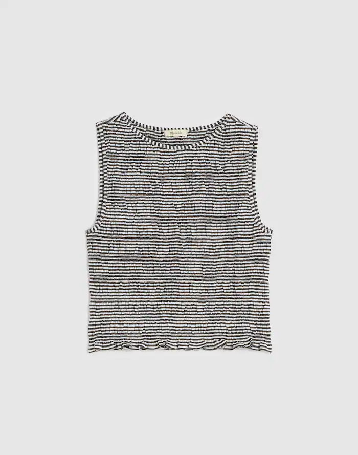 Smocked Boatneck Tank | Madewell