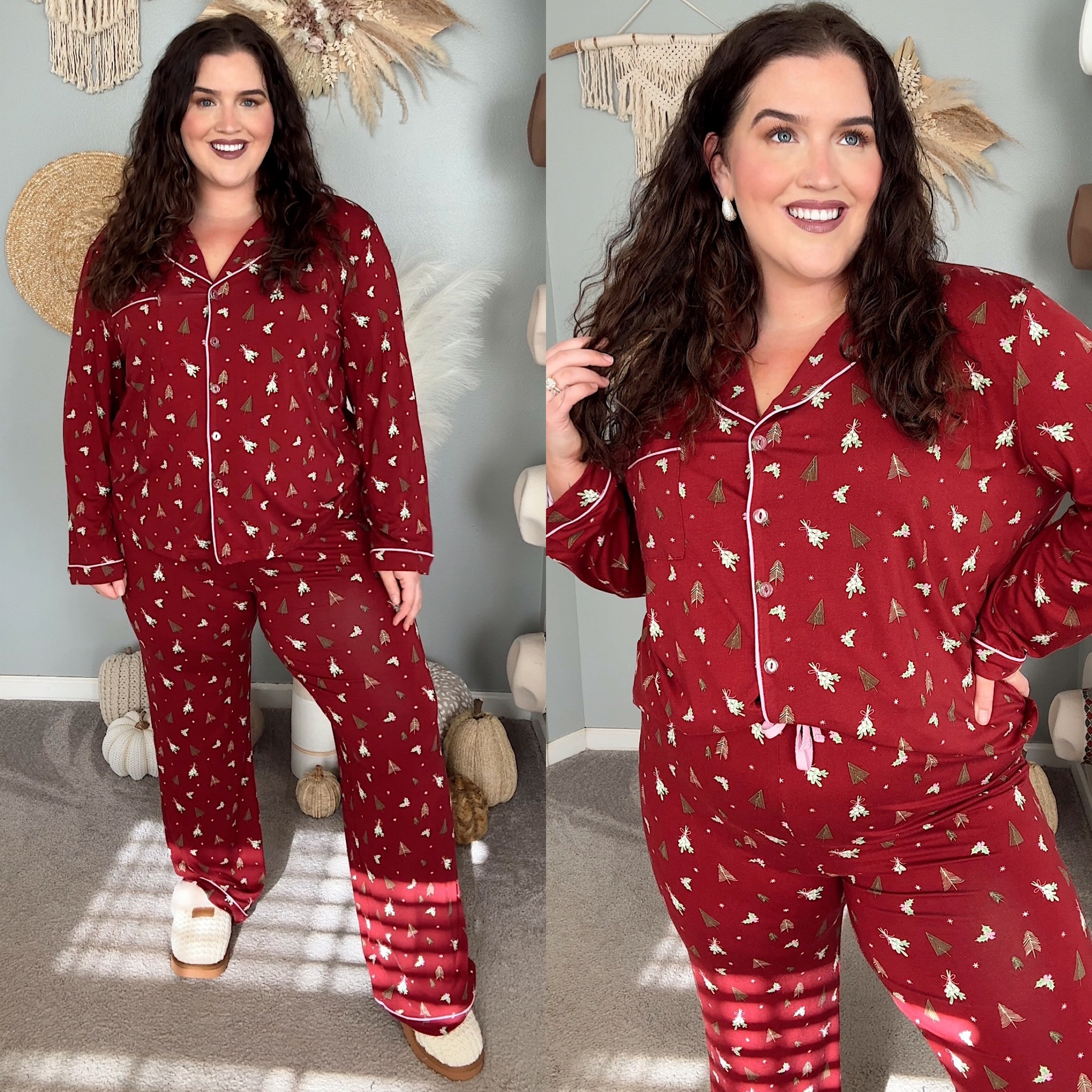 Pink Lily Holiday Collection 🎄Super soft Christmas bamboo pajamas! A must for Christmas Eve or Christmas morning 🎁 Size XXL. Code “BEHRENDS” gets you 30% off this weekend only for their early Black Friday sale @pinklily #pinklilypartner

#LTKHoliday #LTKPlusSize #LTKSaleAlert