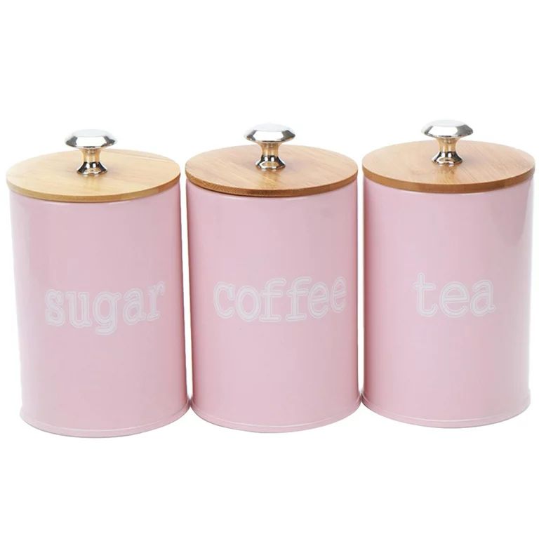 Canister Set Copper Sugar Pasta Biscuits Storage Jars Bin Pink | Walmart (US)