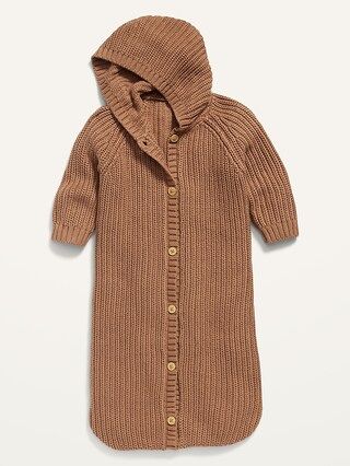Unisex Hooded Button-Front Sweater Blanket for Baby | Old Navy (US)
