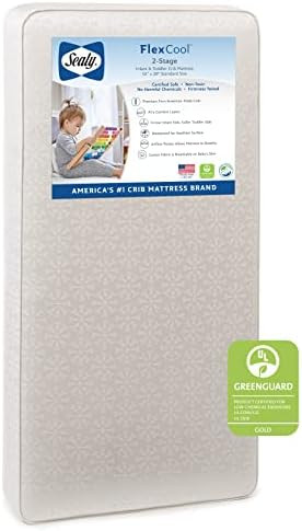 Sealy Baby Flex Cool 2-Stage Airy Dual Firmness Waterproof Standard Toddler & Baby Crib Mattress,... | Amazon (US)
