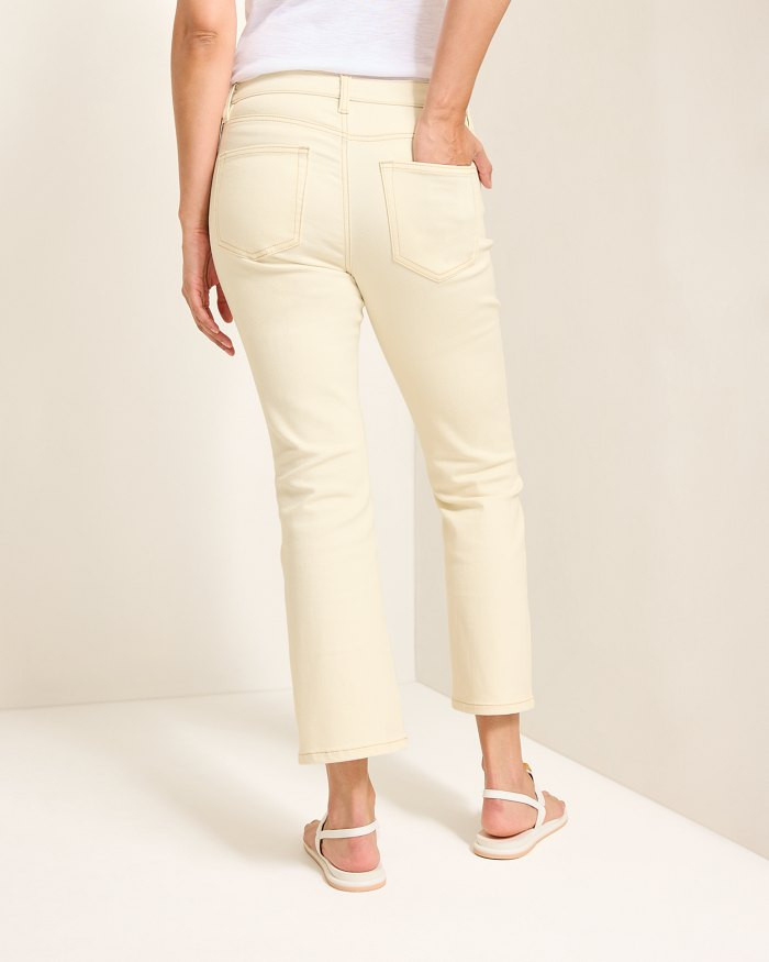 Natural Mid-Rise Cropped Mini Bootcut Jeans | Tommy Bahama