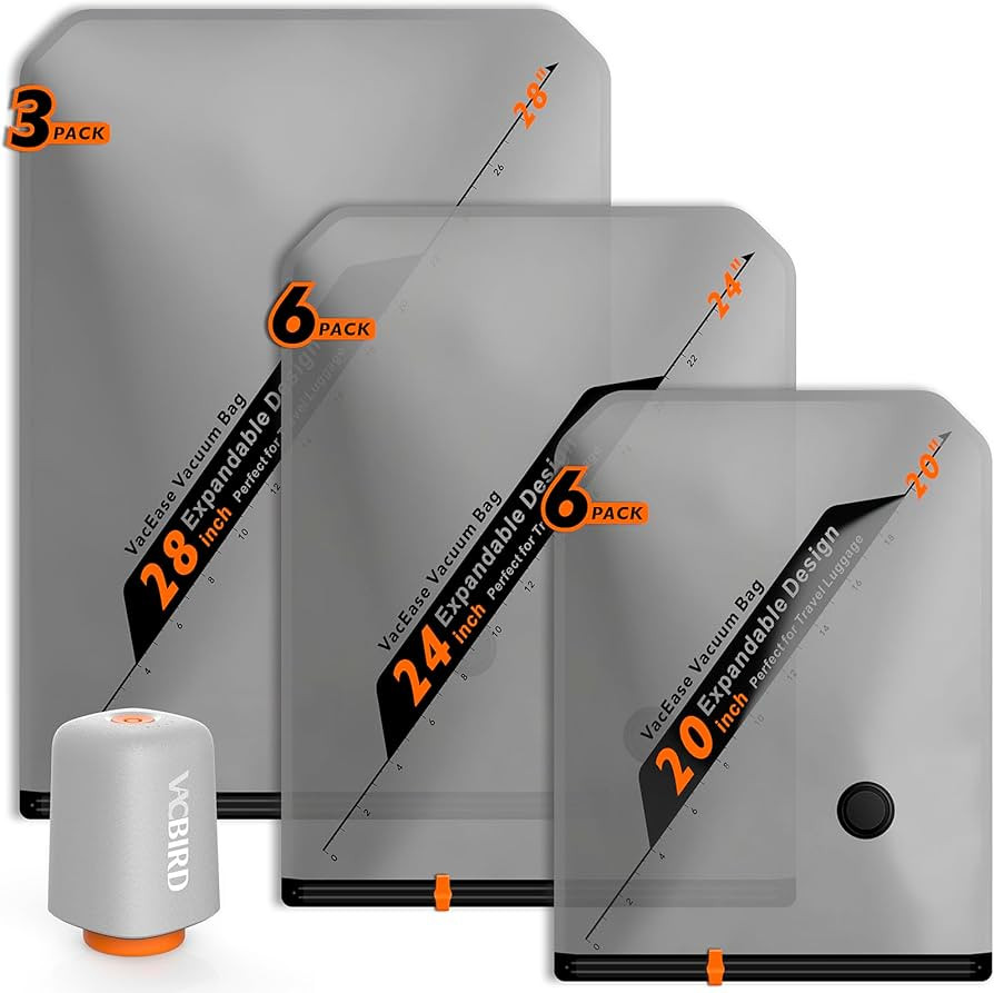 Vacbird Rechargeable Wireless Pump Travel Storage Bags Set - Portable Space Saver Bags for Travel... | Amazon (US)