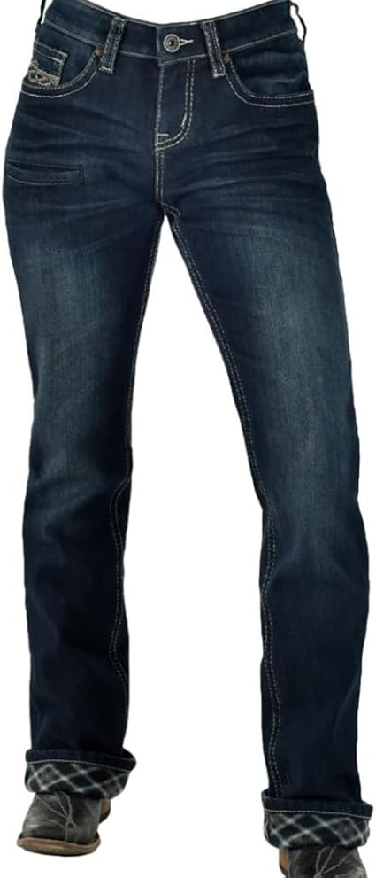 Cowgirl Tuff Women's DFMI Dark Flannel Jeans & Cooling Towel Bundle | Amazon (US)