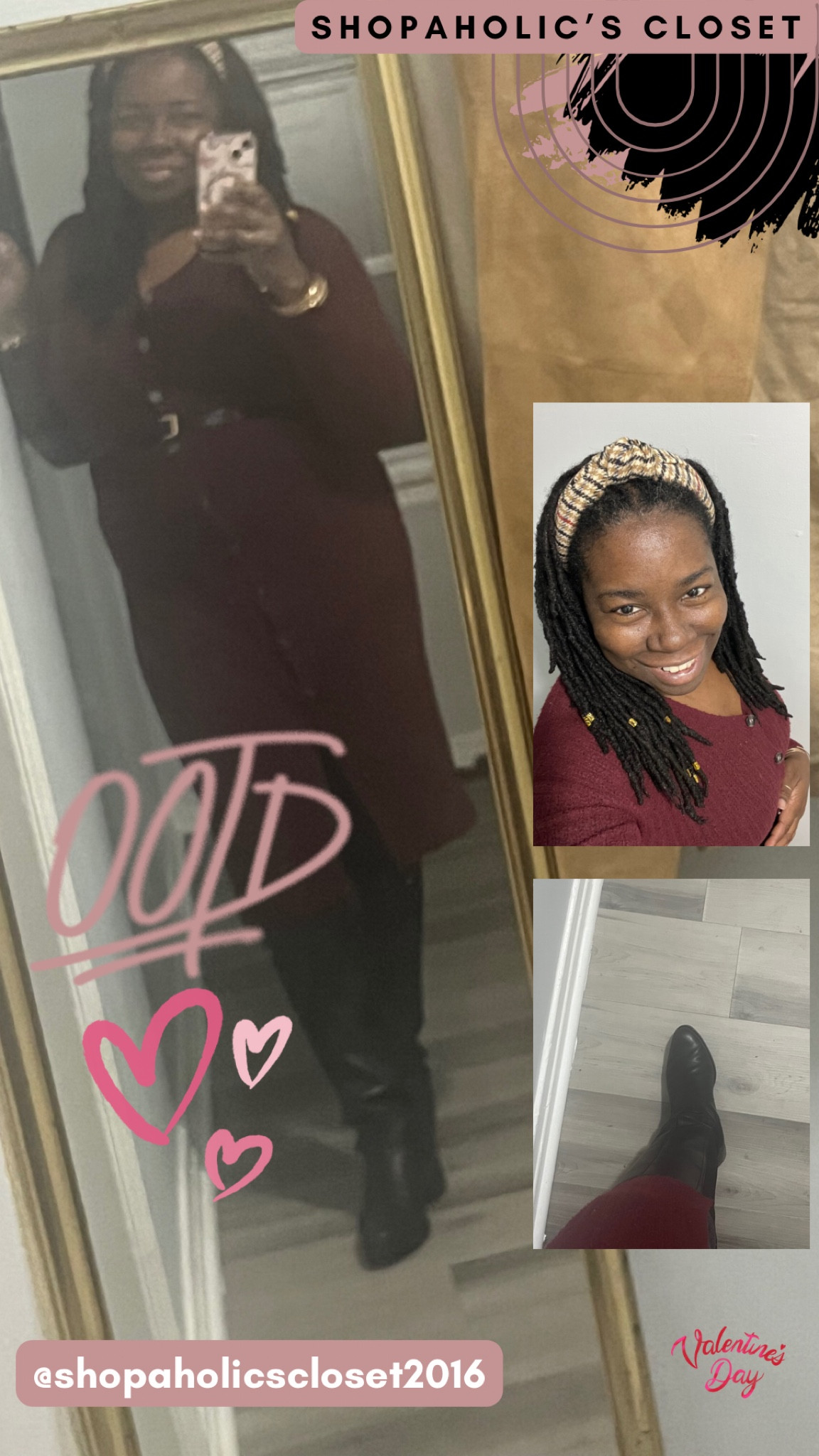 Happy Valentine’s Day!

Burgundy and Wine! This is one of my favorite dresses from ABLE that I paired with my black Aquazzura riding boots and J.Crew belt and headband.

If you haven’t heard this today, you are so loved. I hope you had a great day!

#LTKStyleTip #LTKMidsize