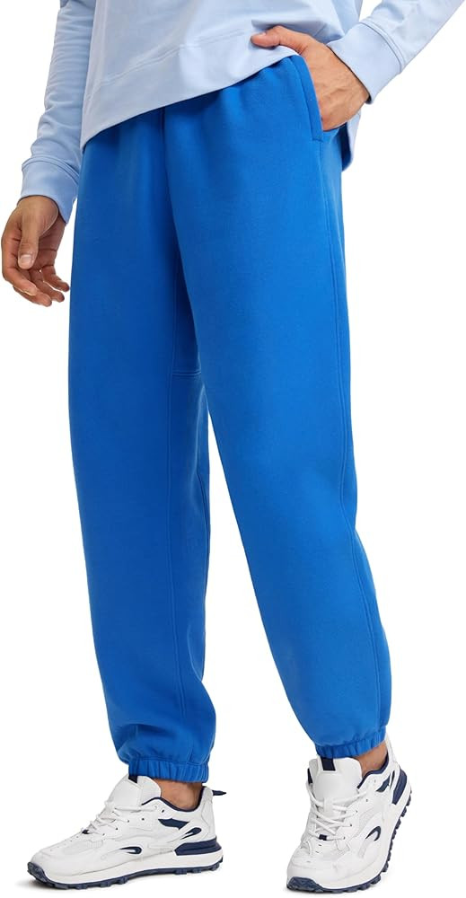 CRZ YOGA Cotton Fleece Sweatpants for Men 32" Loosed Fit Lounge Casual Elastic Bottom Sweat Pants... | Amazon (US)