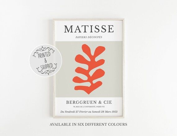 Henri Matisse Print  Matisse Exhibition Poster  Home Decor  | Etsy | Etsy (UK)