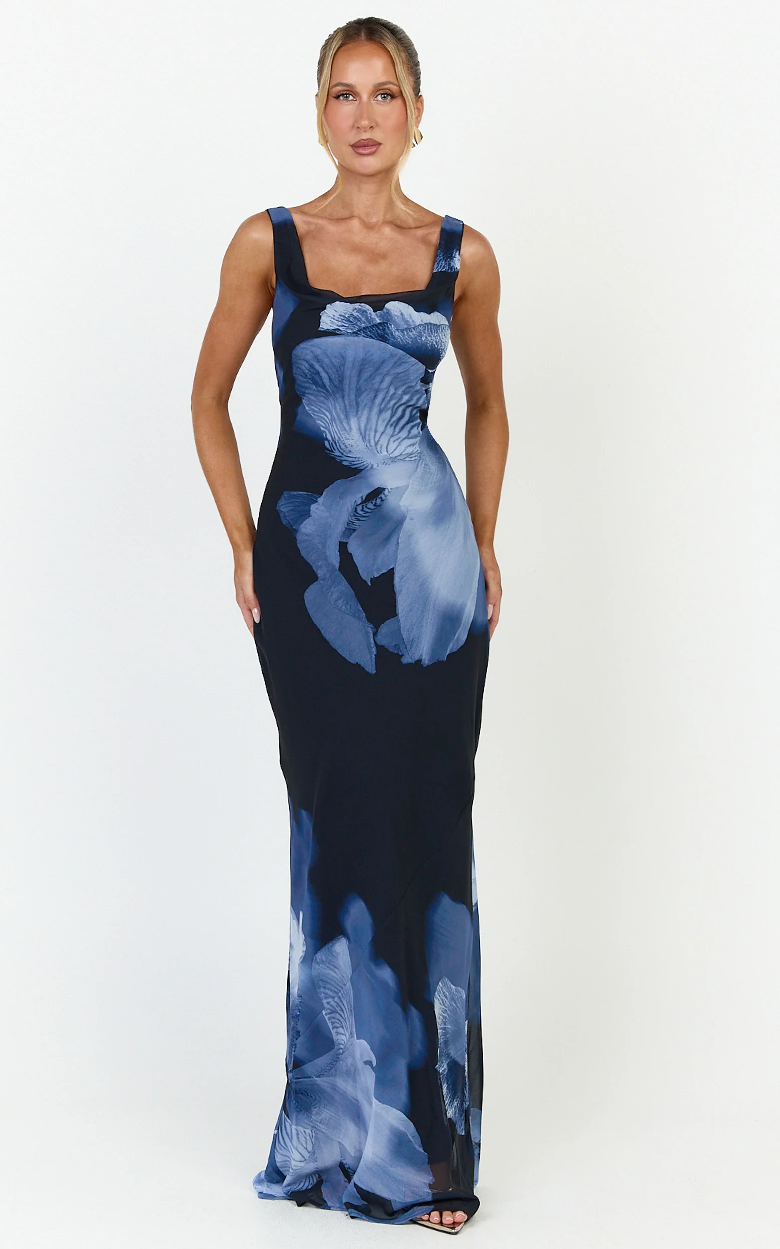 Summer Maxi Dress - Cowl Neck Slip Dress in Twilight Orchid Print | Showpo (US, UK & Europe)