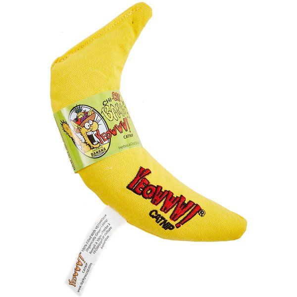 Yeowww! Catnip Yellow Banana Cat Toy | Chewy.com