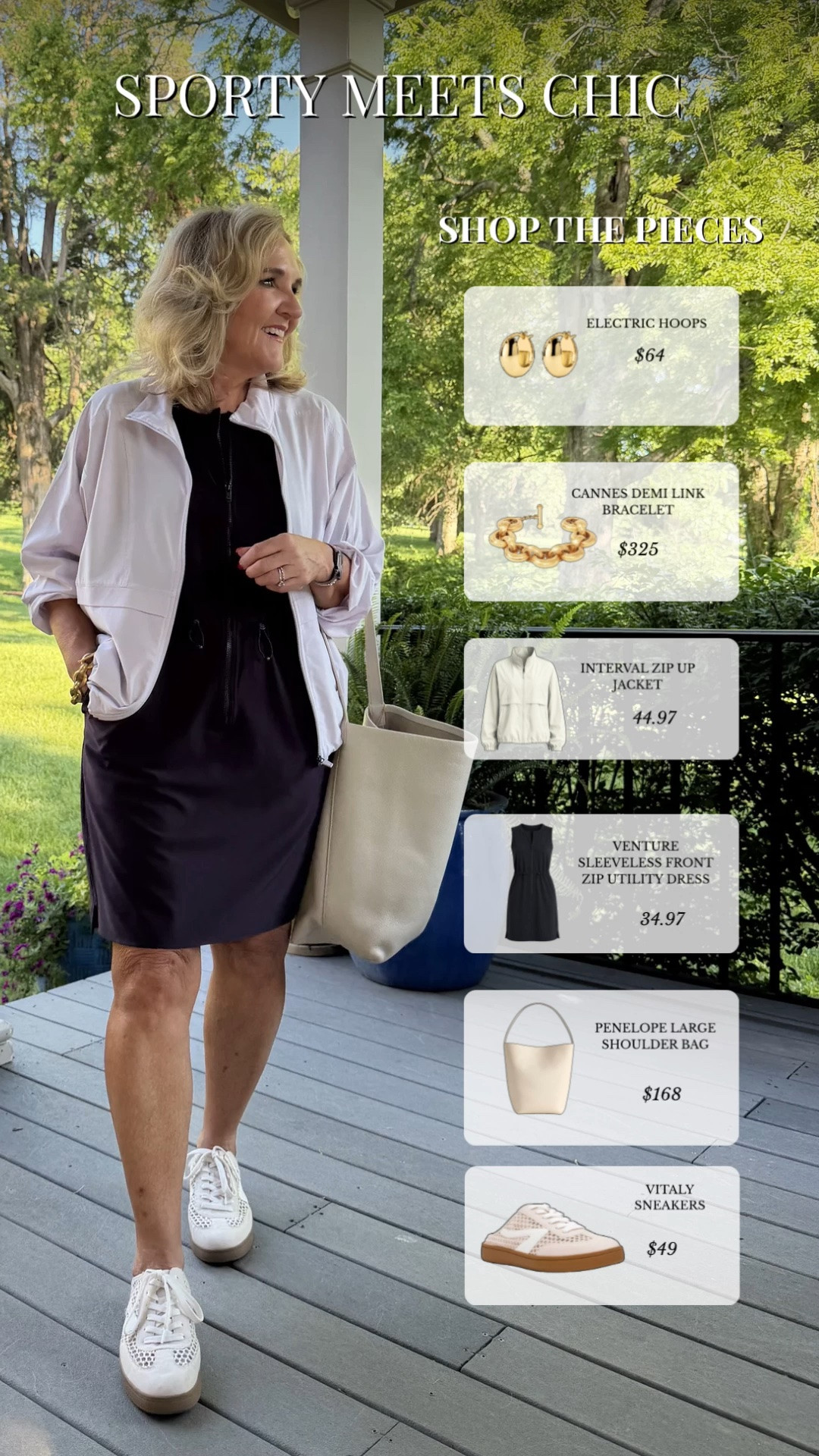 Sporty meets chic with this easy everyday outfit! 🤍 The sleeveless dress is lightweight, flattering, and perfect on its own, while the zip-up jacket is ideal for cooler mornings or running errands. Finish the look with comfy sneakers and a roomy tote for an outfit that's equal parts stylish and practical.

💡 LTK MADE EASY

❤️ Heart = Support my posts
🔖 Save = Get sale & restock alerts
📋 Lists = Keep favorites organized
📲 Share = Send to yourself for later
💬 Comment = Ask me anything

#LTKootd #LTKOver40 #LTKSaleAlert