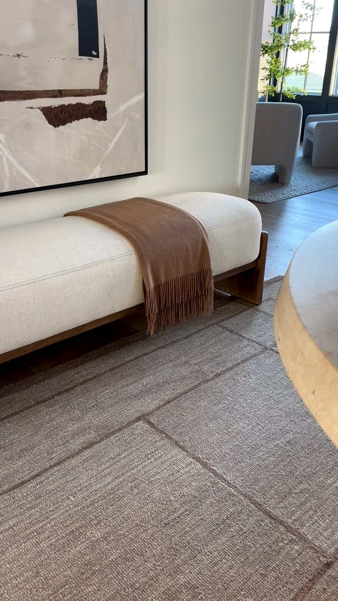 This bench! The scale, styling, and material combination are just stunning! Linked the rug too  
@wayfair #ad #wayfair #wayfairpartner


#LTKdayinmylife #LTKSaleAlert #LTKHome