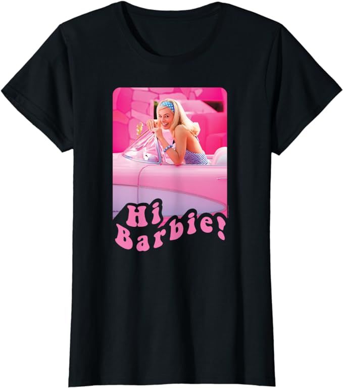 Barbie The Movie: Hi Barbie Car T-Shirt | Amazon (US)