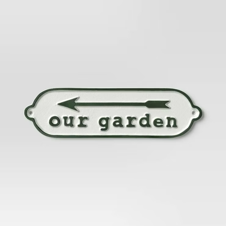 Our Garden Aluminum Wall Sign Green/White - Smith & Hawken™ | Target