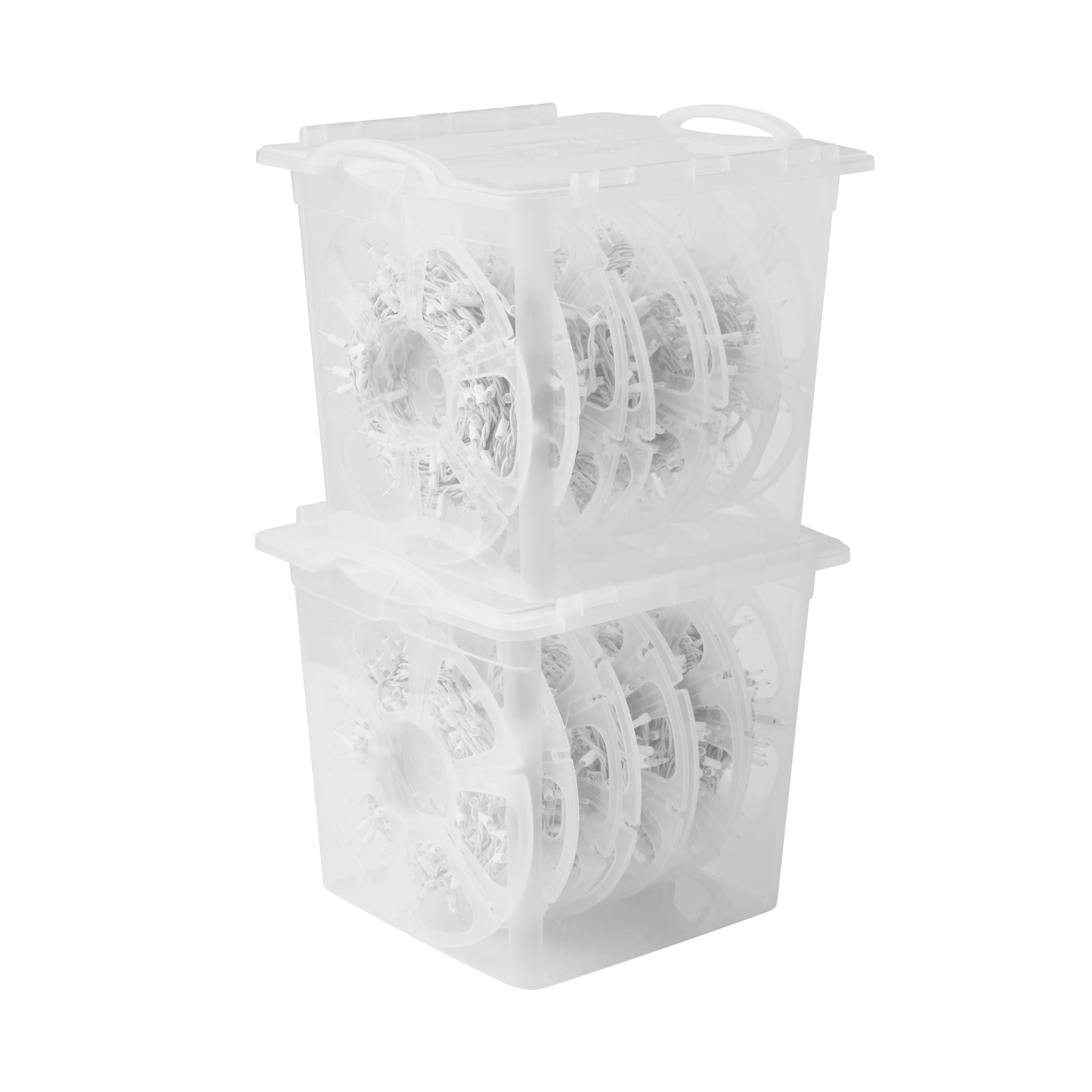The Home Edit Plastic Christmas Light Storage Organizer, Clear, 2 Count | Walmart (US)