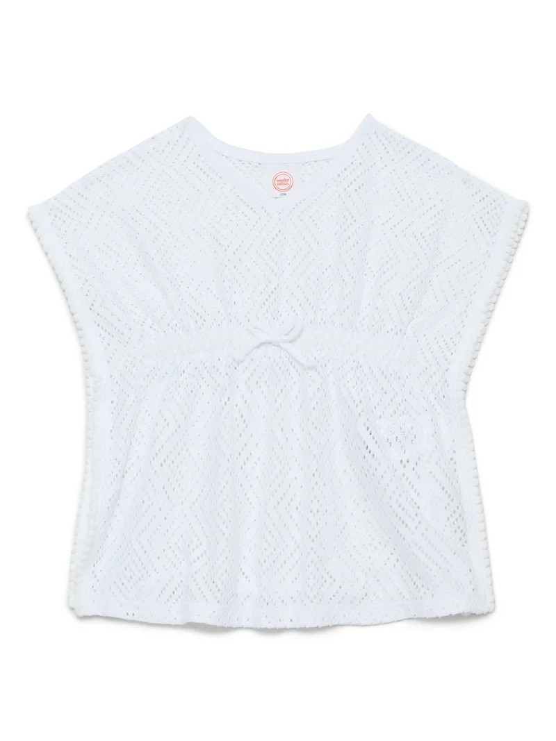 Wonder Nation Toddler Girl Crochet Kaftan Swim Coverup, Sizes 12M-5T | Walmart (US)
