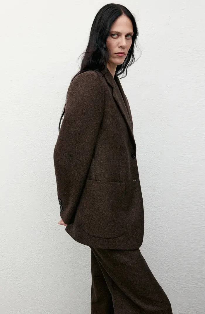 Straight Leg Wool Blend Pants | Nordstrom