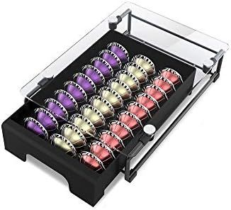 Everie Crystal Tempered Glass Top Organizer Drawer Holder Compatible with Nespresso Vertuo Capsul... | Amazon (US)
