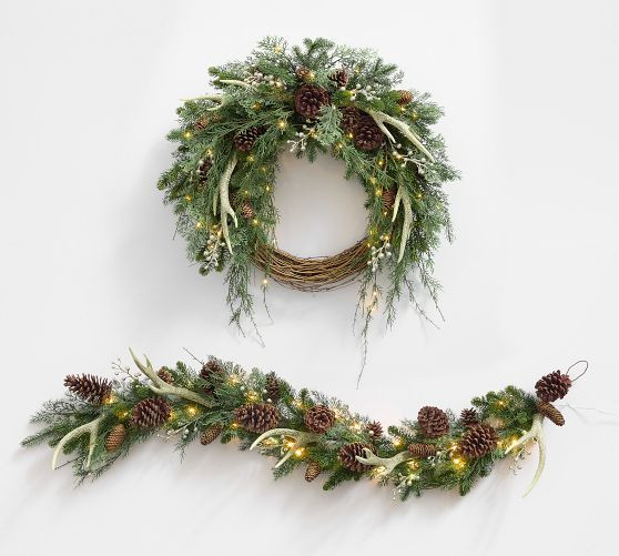 Lit Rustic Glam Garland - 5'L | Pottery Barn (US)