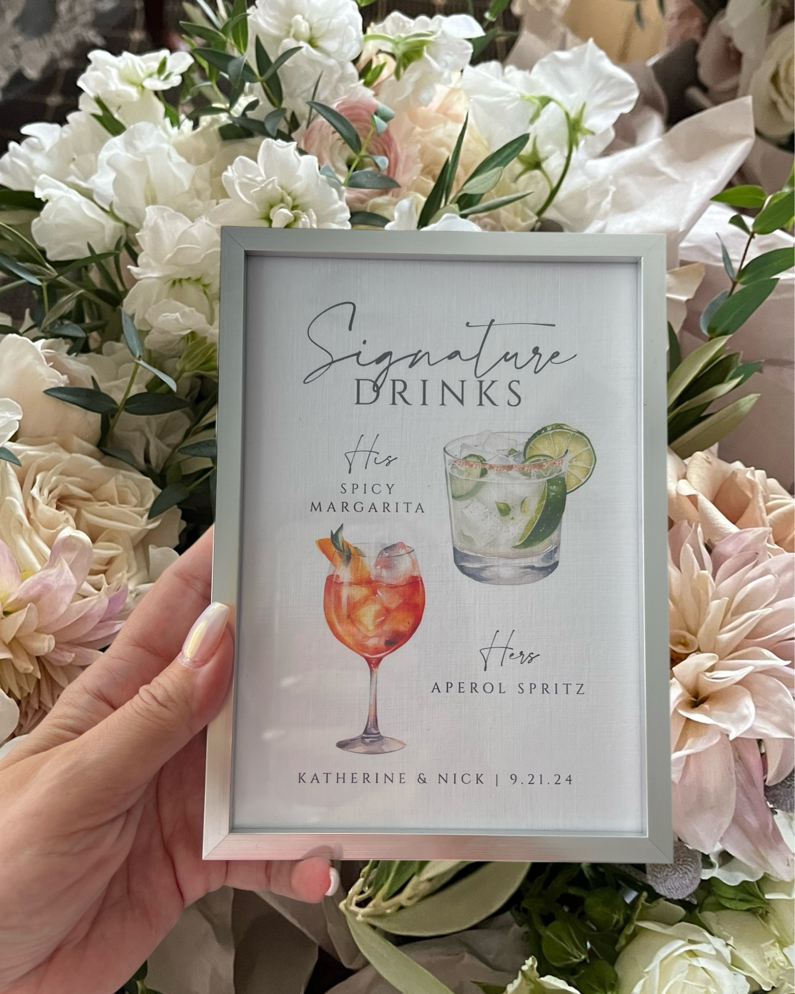 His and hers printable drink menu. Loved this personal detail. Beautifully done by a small shop on Etsy. She went above and beyond to get this to me on time. 

#LTKWedding #LTKParties