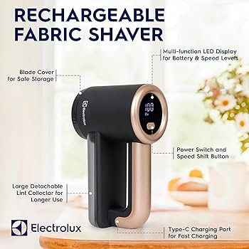 Electrolux Rechargeable Fabric Shaver & Lint Remover for Clothes, Furniture, Sofas, Blankets with... | Amazon (US)