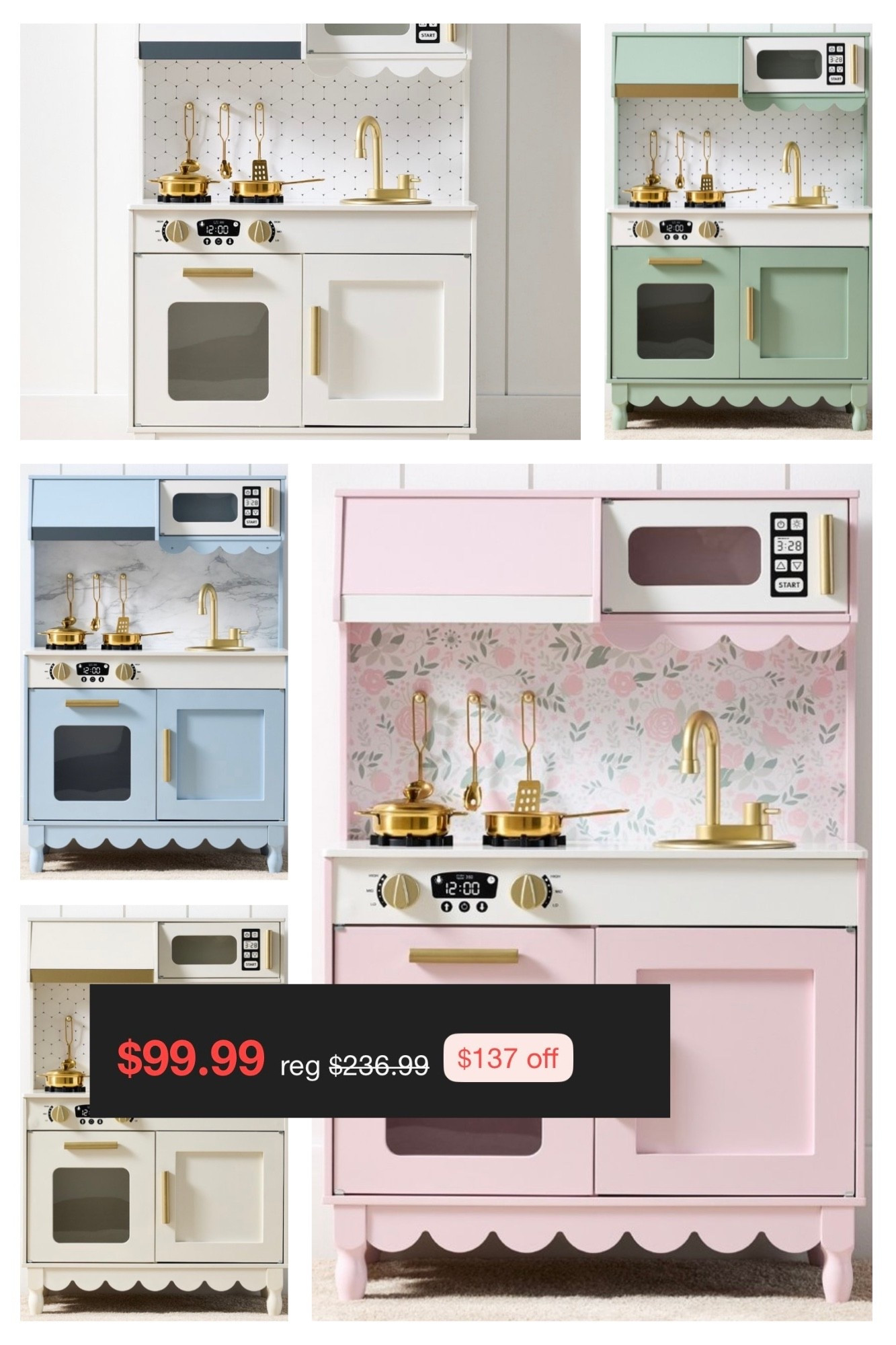 #affiliate TARGET SALE!! $137 off kids kitchen sets!! #kidtoys #kidkitchen #kitchen #playkitchen #target #kidplaykitchen