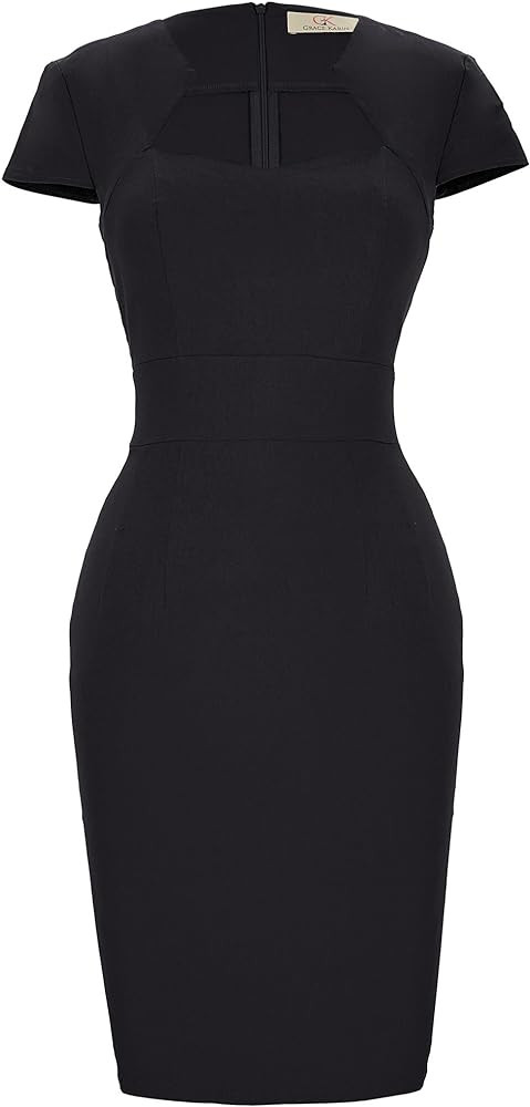 GRACE KARIN Women's 50s Vintage Pencil Dress Cap Sleeve Wiggle Dress CL7597 | Amazon (US)