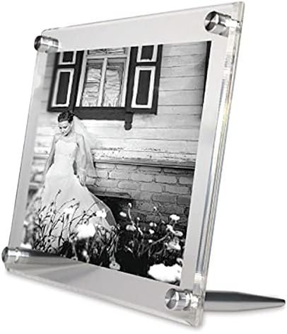 Wexel Art 5x7" Clear UV Grade Acrylic Tabletop Floating Picture Frame Display with Silver Hardwar... | Amazon (US)