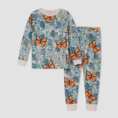 Burt's Bees Baby® Toddler Girls' 2pc Butterfly Snug Fit Pajama Set | Target