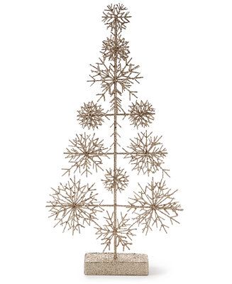 Holiday Lane Shine Bright Iron Tabletop Tree Decoration, Created for Macy's & Reviews - Shop All ... | Macys (US)