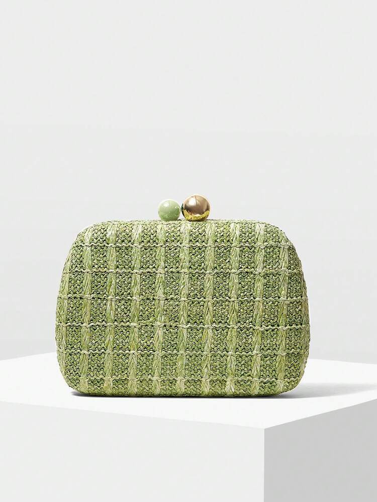 MOTF PREMIUM Women's Small Stylish Vacation Straw Clutch Bag For Vacation/Travel | SHEIN