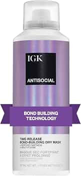 IGK Antisocial Dry Hair Mask – Leave-in Overnight Mask | Hair Bond-Building Treatment for Dry H... | Amazon (US)