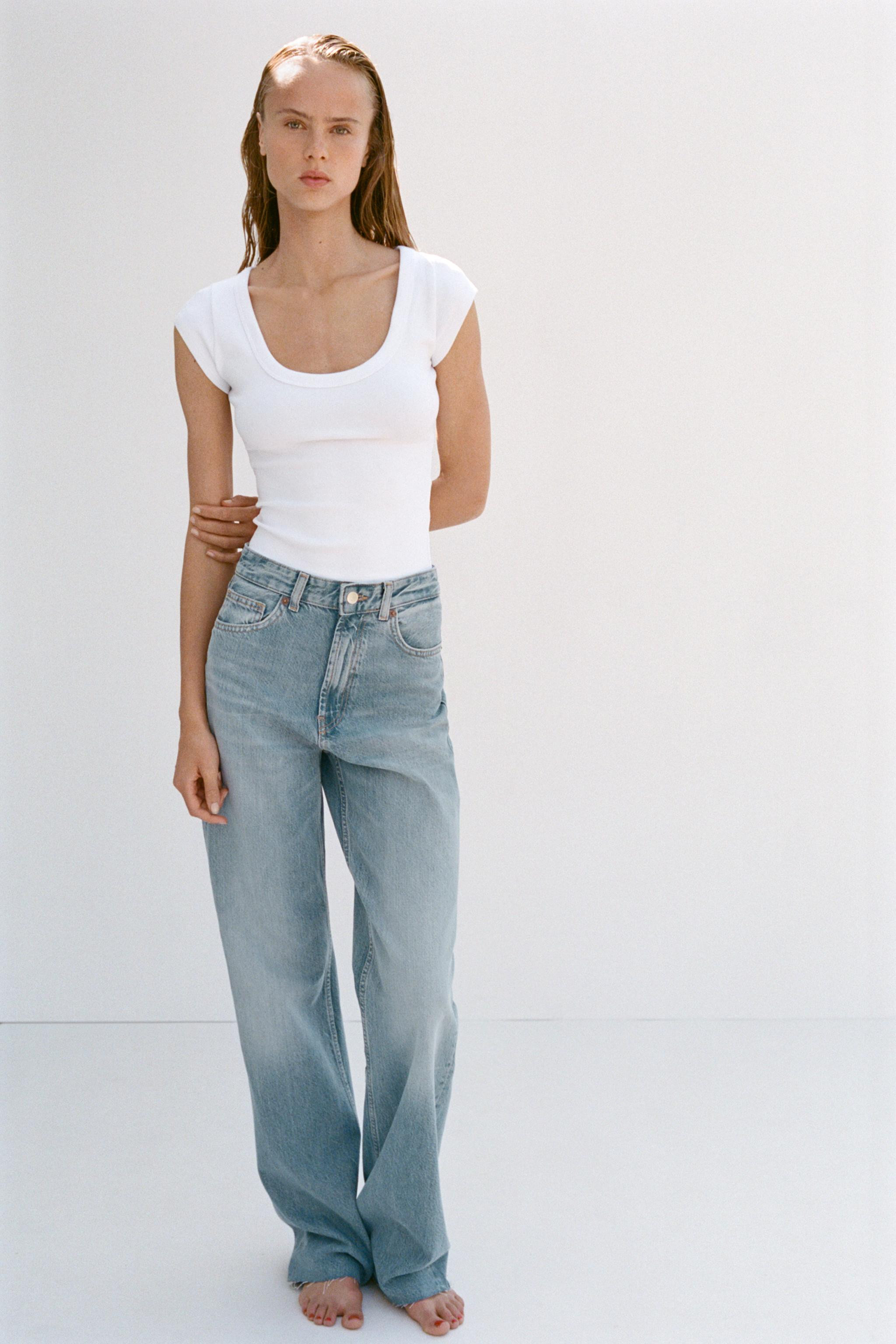 TRF HIGH RISE WIDE LEG JEANS | Zara US