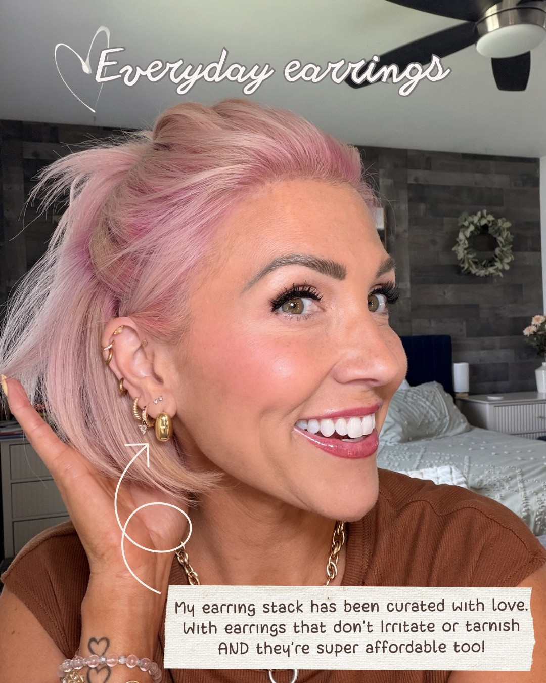 My ear stack is my fave! These earrings are comfy, stylish and affordable. My favorite aspect is that I sleep, shower, and swim in them and they don't tarnish!! 

 #LTKMothersDay #LTKSaleAlert