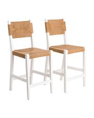 Set Of 2 Woven Counter Stools | Marshalls