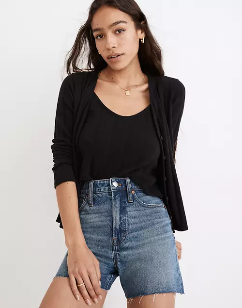 The Curvy Perfect Jean Short in Burnett Wash: TENCEL™ Denim Edition | Madewell