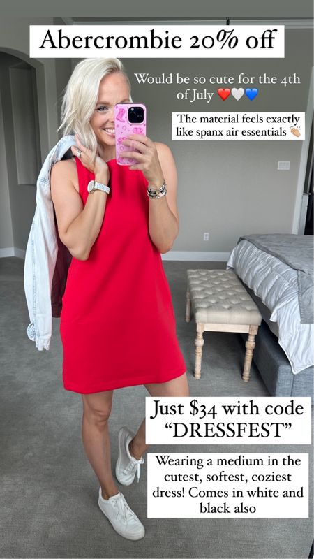 Abercrombie dress sale! 20% off plus an additional 15% off with code DRESSFEST! Wearing a medium. Would be so cute for the 4th of July 

#LTKStyleTip #LTKFindsUnder50 #LTKSaleAlert