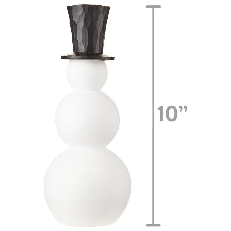 Black and White Medium Resin Snowman Tabletop Decor, 10.2 in, by Holiday Time | Walmart (US)