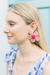 Periwinkle Flower Earrings | Pink and Pink | Victoria Dunn 